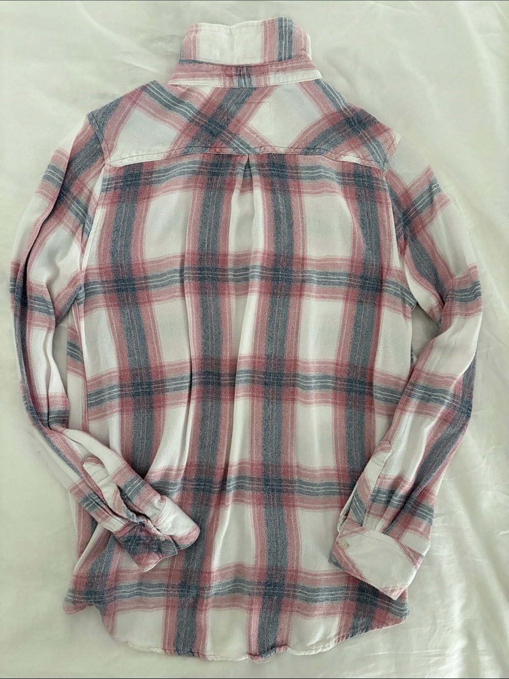 Rails Hunter plaid button-down shirt white/ pink Peony colorway Size Small - Picture 10 of 13